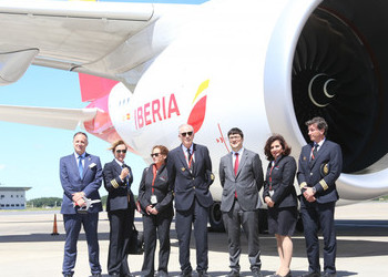 El Airbus A350 -900 de Iberia llega a Argentina