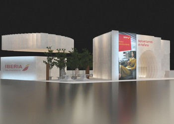 Un stand de papel y la apuesta por la innovación, las propuestas de Iberia este año en Fitur