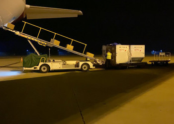 El Corredor Aéreo Sanitario suma un total de 25,8 millones de mascarillas transportadas a España