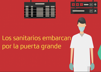 Los sanitarios homenajeados por el Grupo Iberia, Vueling y Aena pueden reservar sus 100.000 billetes gratuitos desde hoy