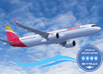 Iberia consigue 4 estrellas de Skytrax por sus medidas frente al Covid-19