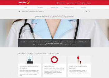 Iberia ofrece a sus clientes en Colombia acceso a pruebas COVID a precios exclusivos