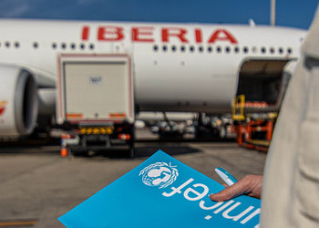 Iberia, con el apoyo de IAG Cargo, envía suministros humanitarios de UNICEF en sus aviones comerciales para ayudar a responder a la emergencia de Haití