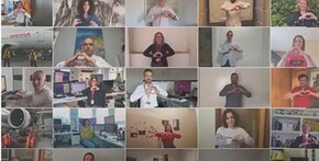 Voluntarios corredor aéreo sanitario