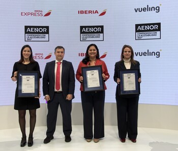 Iberia, Iberia Express y Vueling reciben la Certificación Compromiso con la Accesibilidad 360º de AENOR 