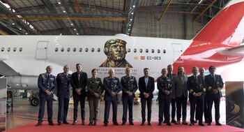 Iberia vinila uno de sus aviones para conmemorar el Centenario de los Grandes Vuelos de la Aviación Española