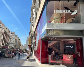 Iberia aterriza en el corazón de la Gran Vía