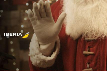 Papá Noel realizará estas Navidades videollamadas a los niños de América Latina gracias a Iberia