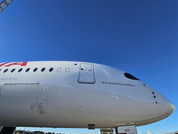 Real Academia Española, el nuevo Airbus A350 que Iberia incorpora a su flota