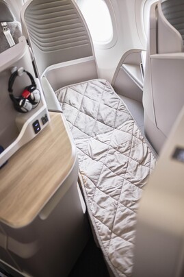 A321 XLR Posición cama con vestir