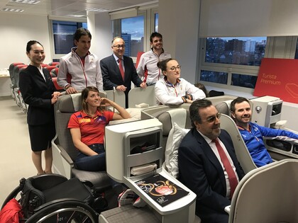Iberia con equipo paralímpico