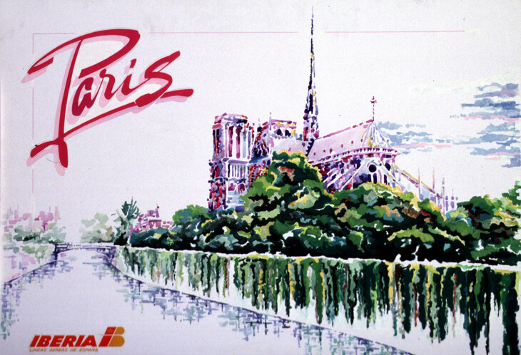 Cartel publicitario parís año 1986