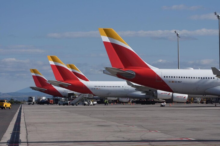Aviones de Iberia en Madrid-Barajas