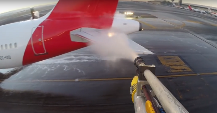 Deshielo de aviones, paso a paso